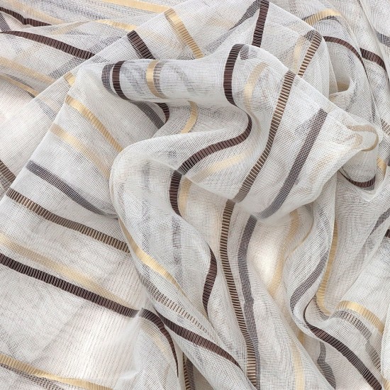 Asgard V-2 Wholesale Striped Transparent Tulle Curtain Fabrics Living Room and Bedroom Curtains 7 Models 100% Polyester