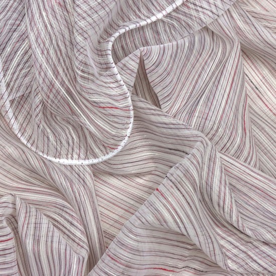 Loth V-2 Wholesale Striped Transparent Tulle Curtain Fabrics Living Room and Bedroom Curtains 5 Models 100% Polyester