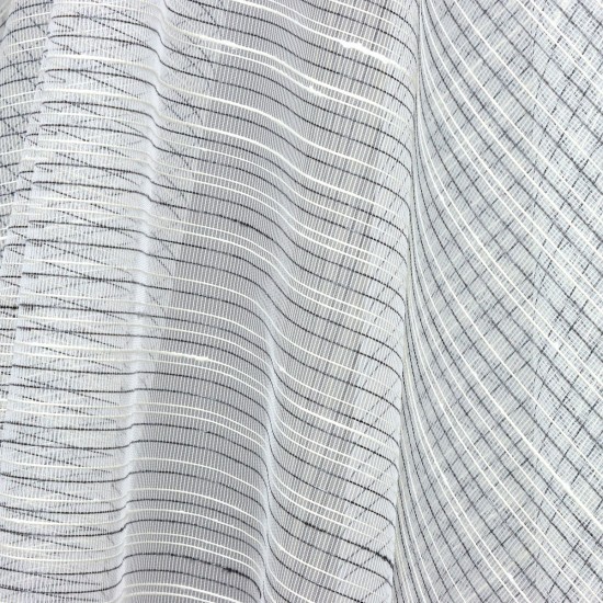 Loth V-3 Wholesale Striped Transparent Tulle Curtain Fabrics Living Room and Bedroom Curtains 5 Models 100% Polyester