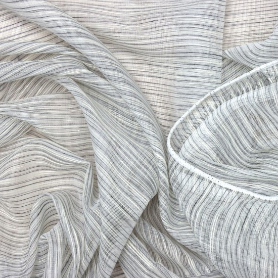 Loth V-3 Wholesale Striped Transparent Tulle Curtain Fabrics Living Room and Bedroom Curtains 5 Models 100% Polyester