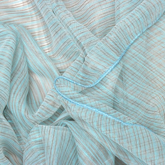 Loth V-4 Wholesale Striped Transparent Tulle Curtain Fabrics Living Room and Bedroom Curtains 5 Models 100% Polyester