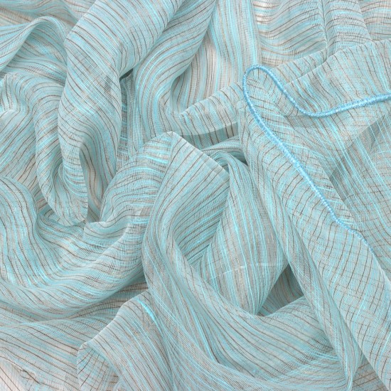 Loth V-4 Wholesale Striped Transparent Tulle Curtain Fabrics Living Room and Bedroom Curtains 5 Models 100% Polyester