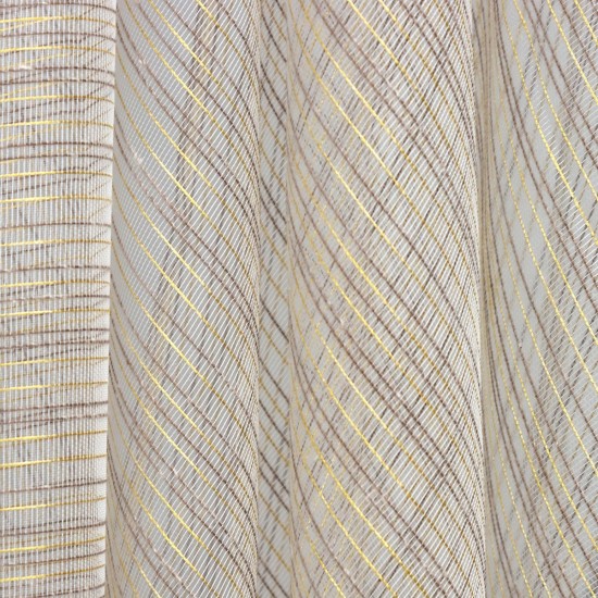 Loth V-5 Wholesale Striped Transparent Tulle Curtain Fabrics Living Room and Bedroom Curtains 5 Models 100% Polyester