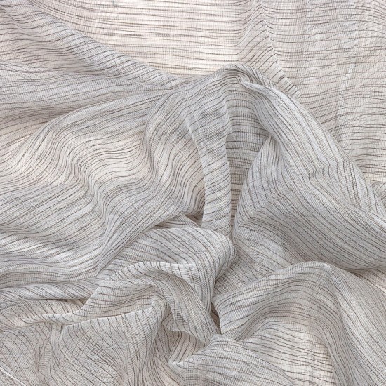 Charlie V-3 Wholesale Striped Transparent Tulle Curtain Fabrics Living Room and Bedroom Curtains 6 Models 100% Polyester