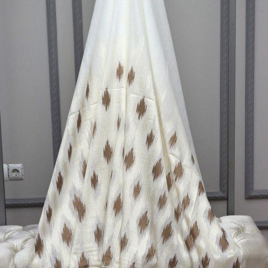 Rosita V-2 Wholesale Jacquard Woven Tulle Curtain Fabrics Living Room and Bedroom Curtains 3 Models 100% Polyester