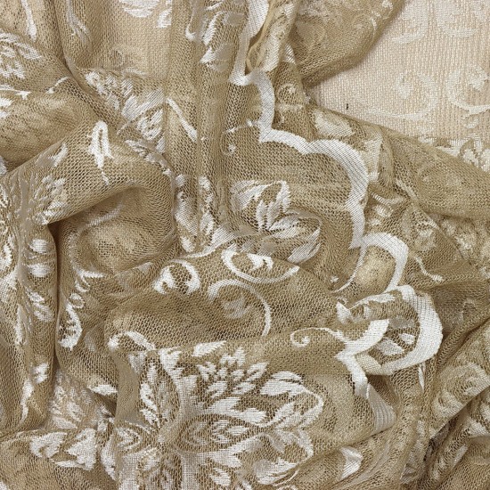 6988 V-L-11447 Wholesale Raschel Plain Knitted Tulle Curtain Fabrics Living Room and Bedroom Curtains 3 Models 100% Polyester