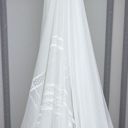 8522 Wholesale Raschel Plain Knitted Tulle Curtain Fabrics Living Room and Bedroom Curtains  100% Polyester