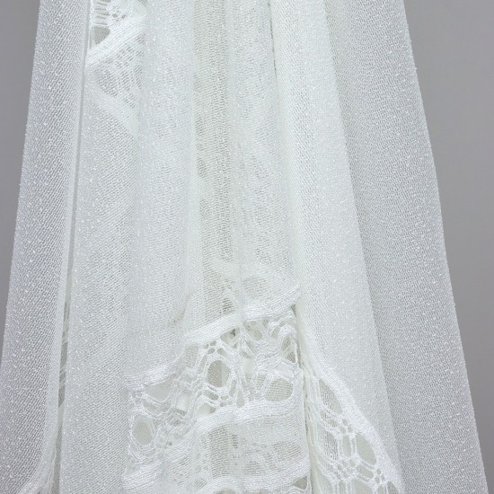 8523 Wholesale Raschel Plain Knitted Tulle Curtain Fabrics Living Room and Bedroom Curtains  100% Polyester 144cm