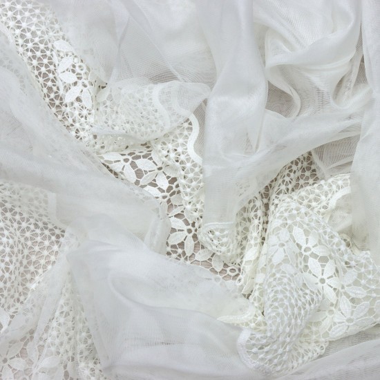 Buğu V--30 Wholesale Brode Tulle Curtain Fabrics Living Room and Bedroom Curtains 5 Models 100% Polyester