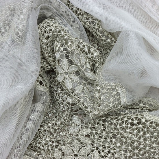 Buğu V-31 Wholesale Brode Tulle Curtain Fabrics Living Room and Bedroom Curtains 5 Models 100% Polyester