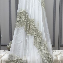 Buğu V-31 Wholesale Brode Tulle Curtain Fabrics Living Room and Bedroom Curtains 5 Models 100% Polyester