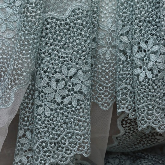 Buğu V-33 Wholesale Brode Tulle Curtain Fabrics Living Room and Bedroom Curtains 5 Models 100% Polyester