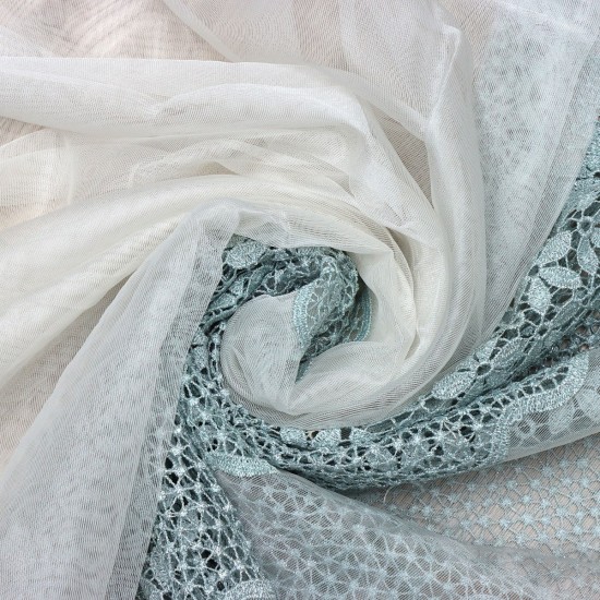 Buğu V-33 Wholesale Brode Tulle Curtain Fabrics Living Room and Bedroom Curtains 5 Models 100% Polyester