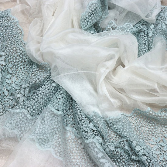 Buğu V-33 Wholesale Brode Tulle Curtain Fabrics Living Room and Bedroom Curtains 5 Models 100% Polyester