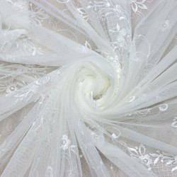  Casablanca V--8  Wholesale Embroidered Tulle Curtain Fabrics Living Room and Bedroom Curtains 2 Models 100% Polyester