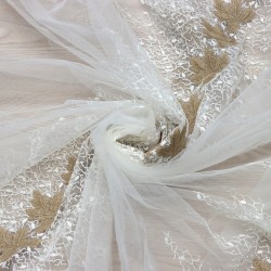 Tara V-3 Wholesale Embroidered Tulle Curtain Fabrics Living Room and Bedroom Curtains 3 Models 100% Polyester