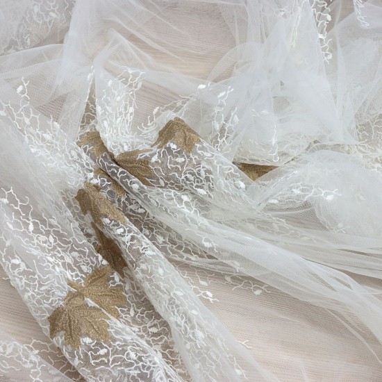 Tara V-3 Wholesale Embroidered Tulle Curtain Fabrics Living Room and Bedroom Curtains 3 Models 100% Polyester