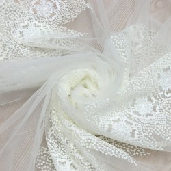 Desen-950 Wholesale Brode Tulle Curtain Fabrics Living Room and Bedroom Curtains 100% Polyester