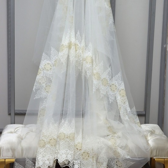 Odin V--1 Wholesale Embroidered Tulle Curtain Fabrics Living Room and Bedroom Curtains 3 Models 100% Polyester