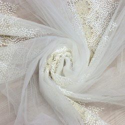 Odin V--1 Wholesale Embroidered Tulle Curtain Fabrics Living Room and Bedroom Curtains 3 Models 100% Polyester