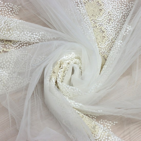 Odin V--1 Wholesale Embroidered Tulle Curtain Fabrics Living Room and Bedroom Curtains 3 Models 100% Polyester