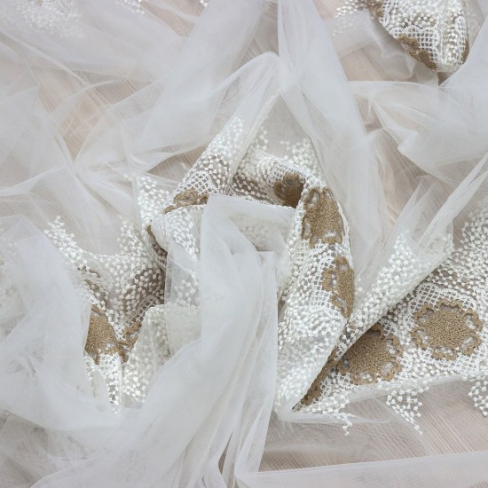 Odin V-3 Wholesale Embroidered Tulle Curtain Fabrics Living Room and Bedroom Curtains 3 Models 100% Polyester