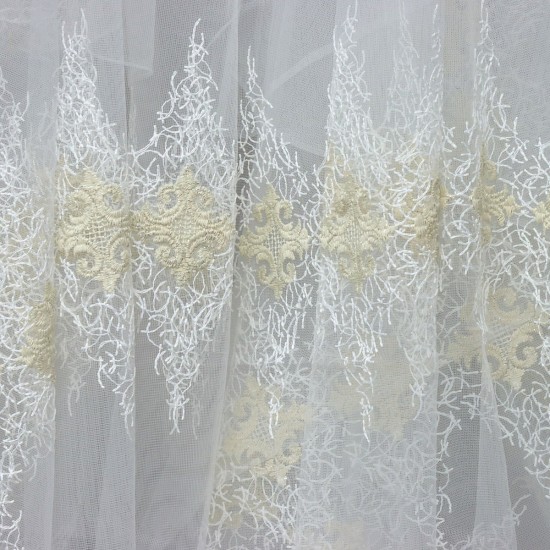 Moskow V-1 Wholesale Brode Tulle Curtain Fabrics Living Room and Bedroom Curtains 3 Models 100% Polyester