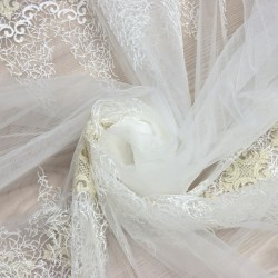 Moskow V-1 Wholesale Brode Tulle Curtain Fabrics Living Room and Bedroom Curtains 3 Models 100% Polyester