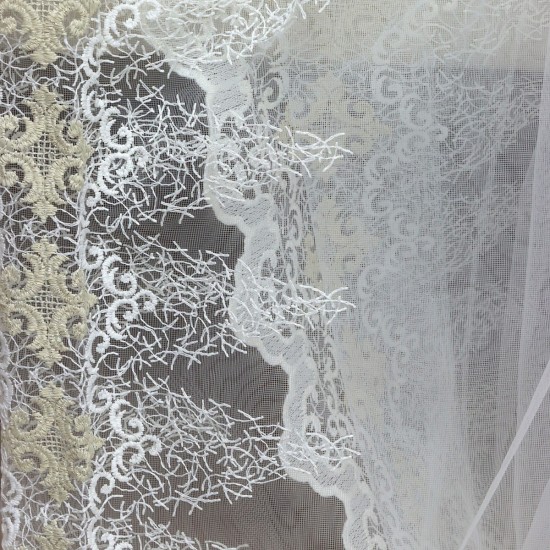 Moskow V-1 Wholesale Brode Tulle Curtain Fabrics Living Room and Bedroom Curtains 3 Models 100% Polyester