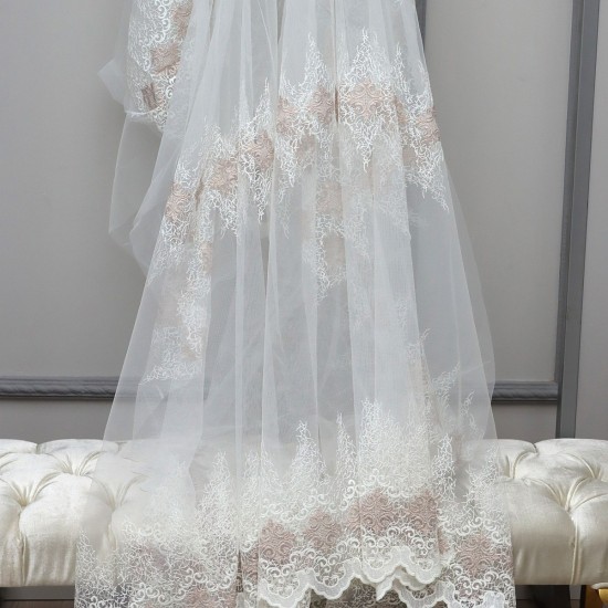 Moskow V-2 Wholesale Brode Tulle Curtain Fabrics Living Room and Bedroom Curtains 3 Models 100% Polyester