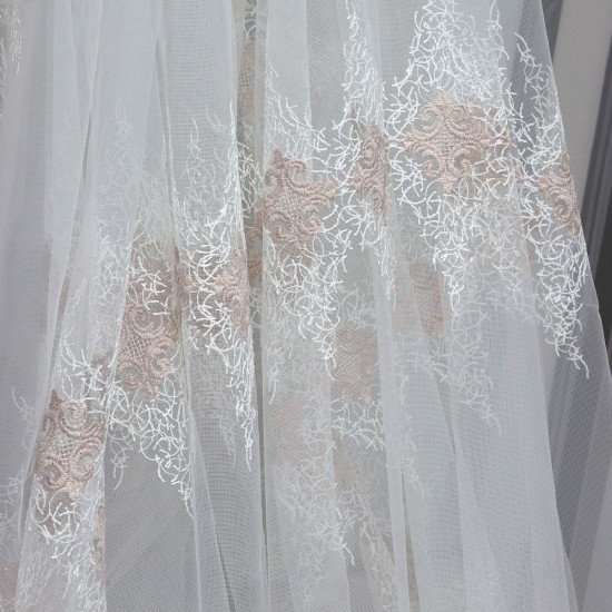 Moskow V-2 Wholesale Brode Tulle Curtain Fabrics Living Room and Bedroom Curtains 3 Models 100% Polyester