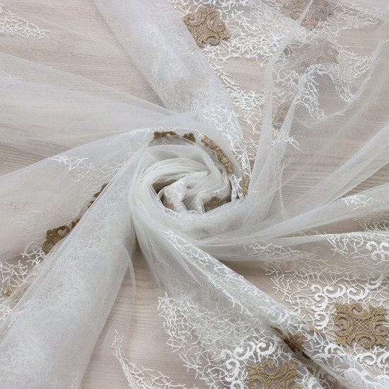 Moskow V-3 Wholesale Brode Tulle Curtain Fabrics Living Room and Bedroom Curtains 3 Models 100% Polyester