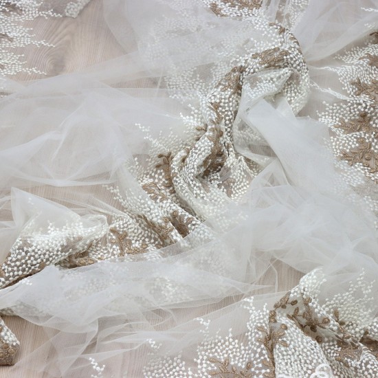 Desen-981 V-2 Wholesale Brode Tulle Curtain Fabrics Living Room and Bedroom Curtains 2 Models 100% Polyester