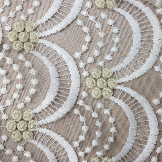 Ubbe V-1 Wholesale Brode Tulle Curtain Fabrics Living Room and Bedroom Curtains 3 Models 100% Polyester