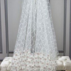 Ubbe V-2 Wholesale Brode Tulle Curtain Fabrics Living Room and Bedroom Curtains 3 Models 100% Polyester