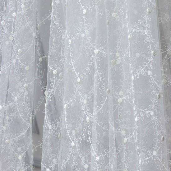 Ubbe V-2 Wholesale Brode Tulle Curtain Fabrics Living Room and Bedroom Curtains 3 Models 100% Polyester