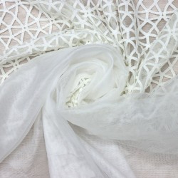 Dünya Wholesale  90cm Embroidered Tulle Curtain Fabrics Living Room and Bedroom Curtains 100% Polyester