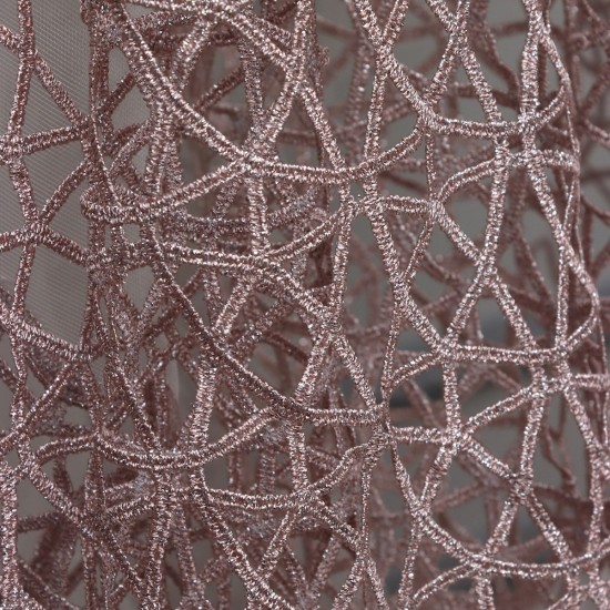 Dünya V-22 Wholesale 3 Row Embroidered Tulle Curtain Fabrics Living Room and Bedroom Curtains 4 Models 100% Polyester