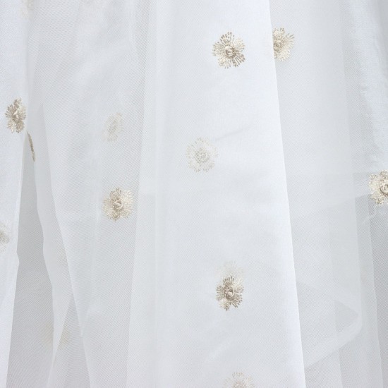 Florensiya V-18 Wholesale Embroidered  Brode Tulle Curtain Fabrics Living Room and Bedroom Curtains 4 Models 100% Polyester