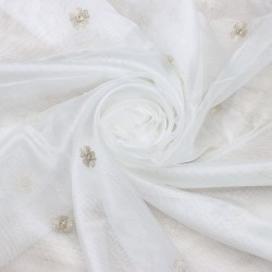 Florensiya V-18 Wholesale Embroidered  Brode Tulle Curtain Fabrics Living Room and Bedroom Curtains 4 Models 100% Polyester