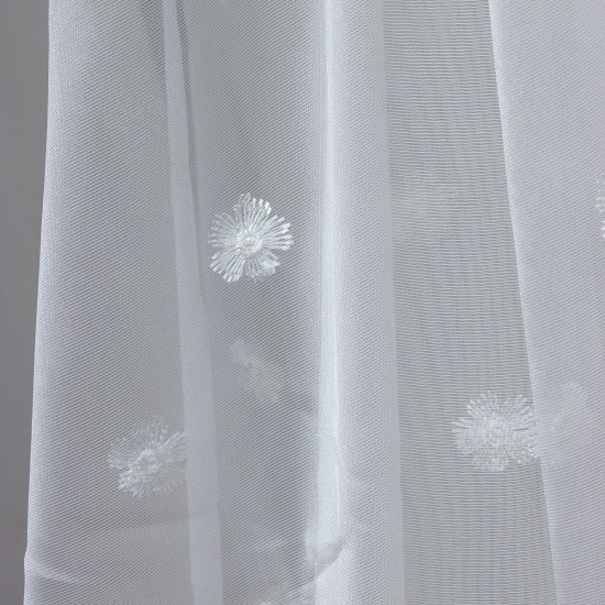 Florensiya V--2 Wholesale Embroidered  Brode Tulle Curtain Fabrics Living Room and Bedroom Curtains 4 Models 100% Polyester