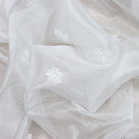 Florensiya V--2 Wholesale Embroidered  Brode Tulle Curtain Fabrics Living Room and Bedroom Curtains 4 Models 100% Polyester