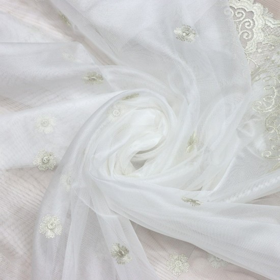 Florensiya V-4 Wholesale Embroidered  Brode Tulle Curtain Fabrics Living Room and Bedroom Curtains 4 Models 100% Polyester