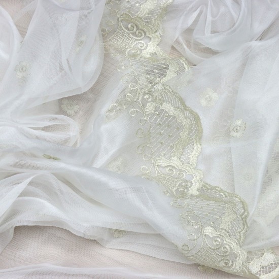 Florensiya V-4 Wholesale Embroidered  Brode Tulle Curtain Fabrics Living Room and Bedroom Curtains 4 Models 100% Polyester