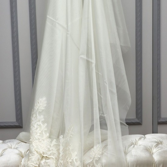 Girne V--37 Wholesale Brode Tulle Curtain Fabrics Living Room and Bedroom Curtains 2 Models 100% Polyester