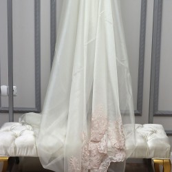 Girne V-38 Wholesale Brode Tulle Curtain Fabrics Living Room and Bedroom Curtains 2 Models 100% Polyester