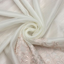 Girne V-38 Wholesale Brode Tulle Curtain Fabrics Living Room and Bedroom Curtains 2 Models 100% Polyester