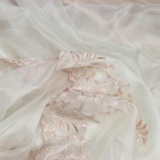 Girne V-38 Wholesale Brode Tulle Curtain Fabrics Living Room and Bedroom Curtains 2 Models 100% Polyester