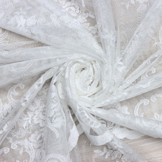 Hür-125 V--1 Wholesale Brode Embroidered Tulle Curtain Fabrics Living Room and Bedroom Curtains 2 Models 100% Polyester