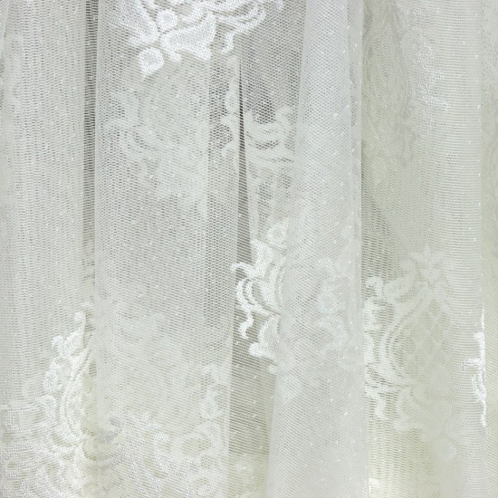Hür-139 V-2 Wholesale Brode Embroidered Tulle Curtain Fabrics Living Room and Bedroom Curtains 2 Models 100% Polyester